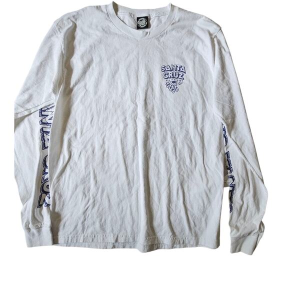Santa Cruz Original Boardwalk Long Sleeve Men White Tee Size X-Large - Picture 6 of 16